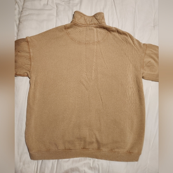 Aerie Getaway Quarter Snap Beige Oversized Pullover Sweatshirt XS - Picture 3 of 5